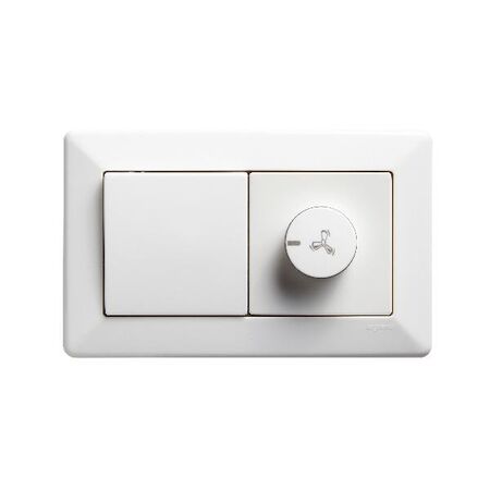 Horizontal Fan Controller 3 Speed | 100VA | White Finish by Legrand