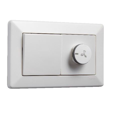 Horizontal Fan Controller 3 Speed | 100VA | White Finish by Legrand