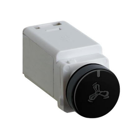 Fan Controller Mechanism 3 Speed | 16A 250V AC | Black Finish by Legrand