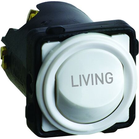 Engraved Rocker Switch 2 Way 16AX | 240V AC | White by Legrand