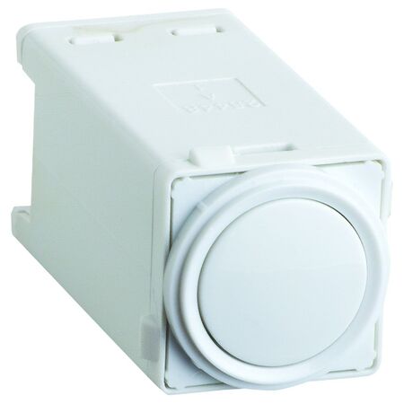 Push Button Switch Mechanism 240V AC | Soft Touch | Quiet Operation | White by Legrand