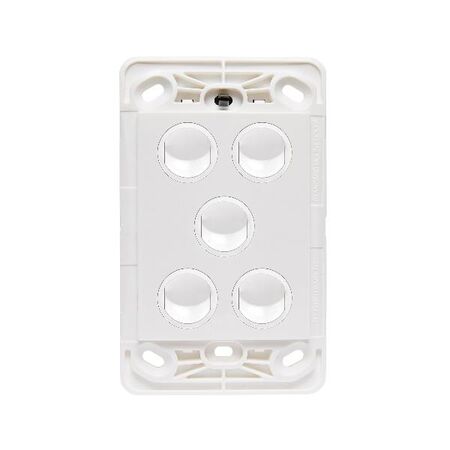 5 Gang Vertical Rocker Switch | 10A | Sleek Design | White by Legrand