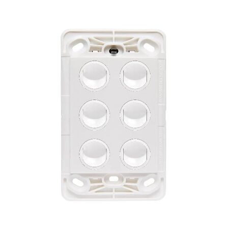 6 Gang Vertical Rocker Switch | 10A 2-Way | Sleek Design | White by Legrand