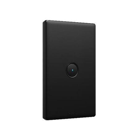 Smart Light Switch 1 Gang | Voice & App Control | Matt Black by Legrand