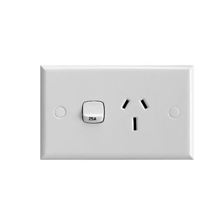 Single Power Point 25A | 240V a.c. | Surface-Mounted | White by Legrand