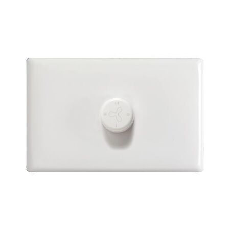3 Speed Fan Controller | Horizontal Switch | Slim 4mm Profile | White by Legrand