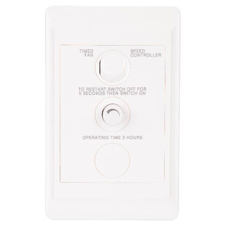 Fan Timer Switch 650VA | 3hr Time Delay | Secure Coverplate | White by Legrand