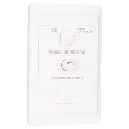Fan Timer Switch 650VA | 3hr Time Delay | Secure Coverplate | White by Legrand