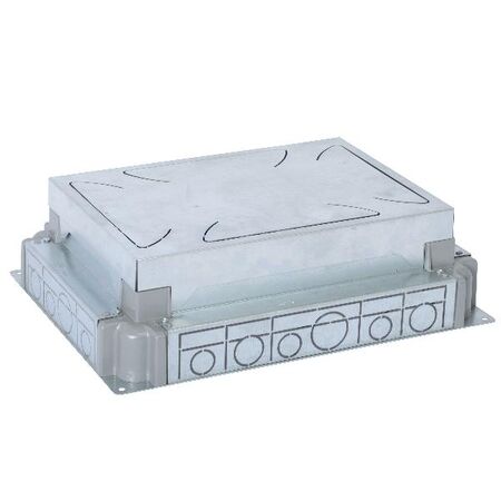 Auto-adjusting Backbox for 8 Module Floor Box | Concrete Installations | Secure Fit by Legrand