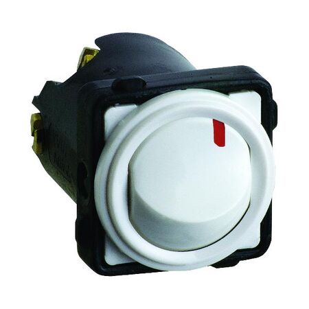 32A Rocker Switch SPST | Red Indicator | 20AX Fluorescent Rated | White by Legrand