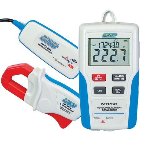 AC Voltage & Current Data Logger | 1A – 200A Range | LCD Display & USB Programming by Majortech