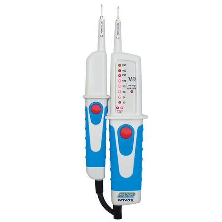 AC/DC Voltage Tester 12-690V | IP64 Rated | Automatic Power On & Continuity Measurement by Majortech