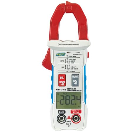 600A AC/DC Clamp Meter | 600V Voltage Measurement | Large Backlit LCD | Smart AUTO Mode by Majortech