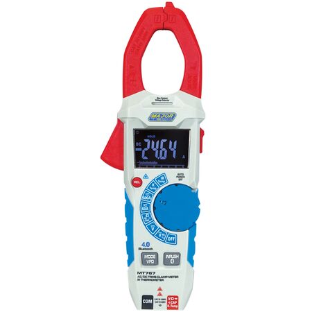 AC/DC Clamp Meter 600A with Infrared Thermometer & Bluetooth | CAT IV 600V | Majortech