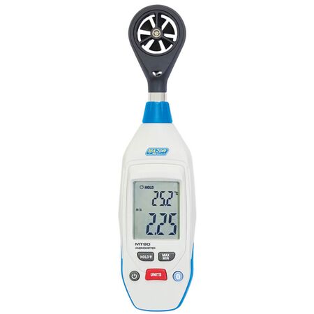 Mini Bluetooth Anemometer | 4.0 – 90.0 km/h Range | Bluetooth Connectivity & Backlit Display | Compact Design by Majortech