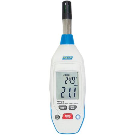 Mini Bluetooth Hygrometer | 10-90% RH Range | Large Backlit Display & Bluetooth Connectivity | Majortech