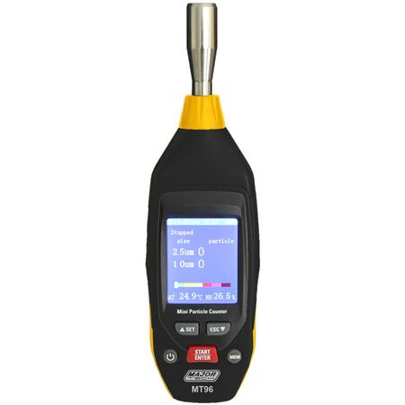Mini Particle Counter | 2.5 µm Detection | 2-Inch TFT LCD Display | Humidity Measurement by Majortech