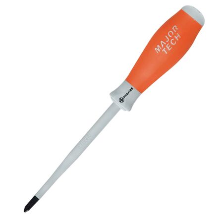 Slimline Insulated Screwdriver PH2 | 1000V AC/1500V DC | Soft Comfi-Grip Handle | Heavy-Duty Design by Majortech