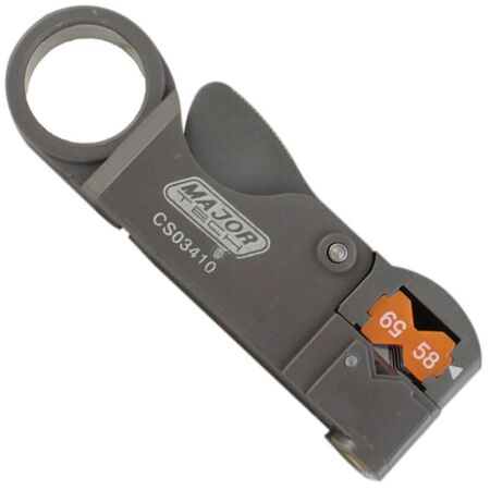 Coaxial Cable Stripper | 3 Rotary Blades | Adjustable for Inner & Outer Cores | 4mm to 10mm Compatibility by Majortech