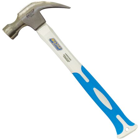 Claw Hammer 560g | Dropped Forged Carbon Steel | Shock Absorbing Grip | Fibreglass Handle by Majortech