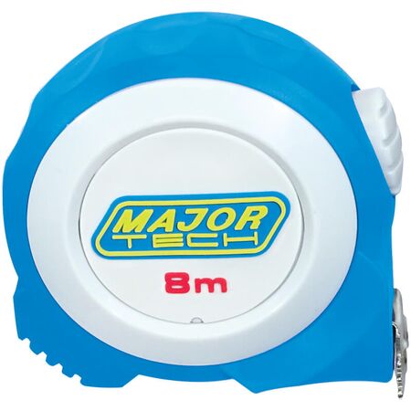 8m Tape Measure | Class I Accuracy | Rubberized Grip & Magnetic Tip | 25mm Width by Majortech