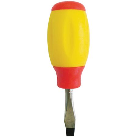 Flat Stubby Screwdriver | 40mm Blade Length | Compact Design & Flat Blade by Majortech