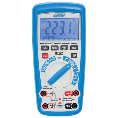 Industrial Multimeter | True RMS | IP67 Waterproof | 6000 Count Display by Majortech