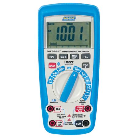 Bluetooth True RMS Multimeter | 1500V DC | IP67 Waterproof | Large LCD by Majortech