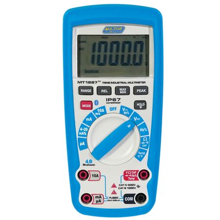 Bluetooth True RMS Multimeter | 1500V DC | IP67 Waterproof & Large LCD | Majortech
