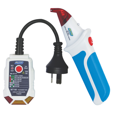 Circuit Breaker Finder with LED Indication & RCD Test | CAT III 600V | Durable Casing by Majortech