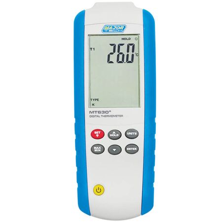 Single Input Digital Thermometer | -210°C to 1100°C Range | J/K-Type Compatibility | Selectable Resolution by Majortech