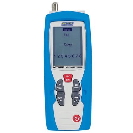 VDV Wire Tester | Tests RJ11, RJ12, RJ45 & Coax | 2.4-Inch Color Display by Majortech