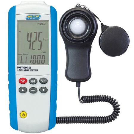 Digital LED Light Meter | CIE Spectral Response | 99 Readings Memory | Backlight by Majortech