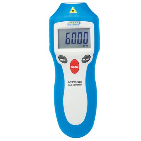 Non-Contact Tachometer | 0.5 to 100,000 RPM | ±0.05% Accuracy | Digital LCD by Majortech