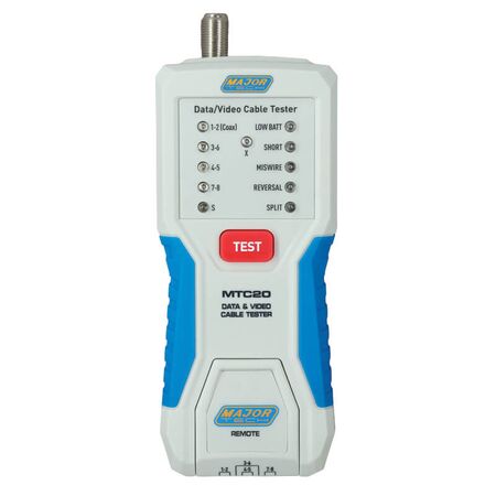 Data Video Cable Tester | 305m Range | RJ45 & Coax Compatibility | Fault Detection by Majortech