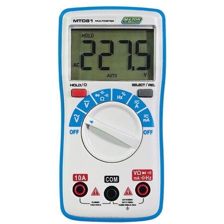 Compact Auto Ranging Multimeter | 4000 Count LCD | AC/DC Voltage & Current Measurement | Built-in Tilt Stand by Majortech
