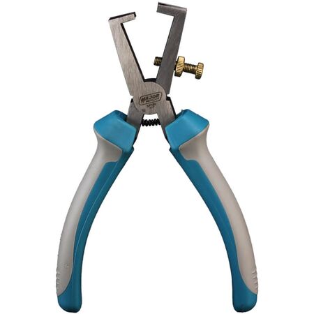 Wire Stripping Pliers 160mm | Spring-Assisted Opening | Adjustable Stripping Stop | Heavy-Duty Insulated Handles by Majortech