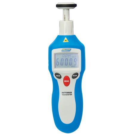 Contact Non-Contact Tachometer | 2-99,999 RPM Range | High Accuracy & Handheld Design | Majortech