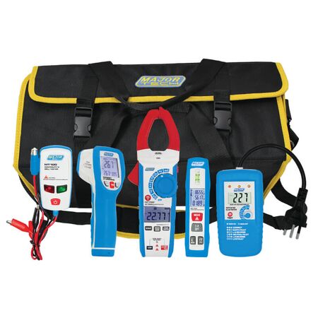 Contractors Test Kit | Clamp Meter & Infrared Thermometer | ELCB Tester by Majortech