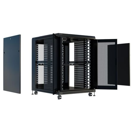 18RU Server Rack | 800mm x 800mm | Perforated Doors | Cable Management by Certech