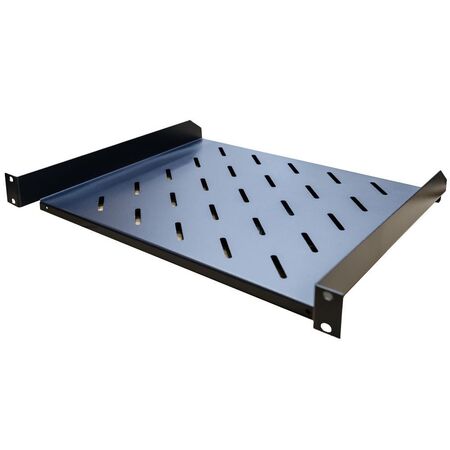 1RU Cantilever Shelf 400mm Deep | 18kg Weight Rating | Steel Black by Certech