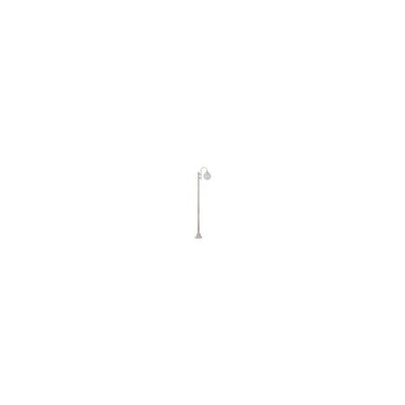 GT-1001 Lisbon Single Sphere Curved Arm Plain Post - Powder Coated Finish / E27