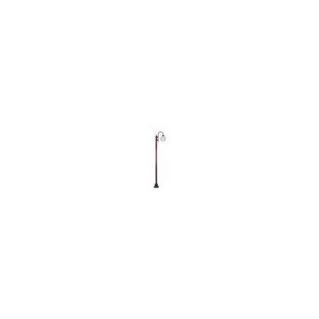 GT-1001 Lisbon Single Sphere Curved Arm Plain Post - Powder Coated Finish / E27