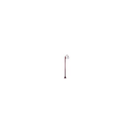 GT-1001 Lisbon Single Sphere Curved Arm Plain Post - Powder Coated Finish / E27