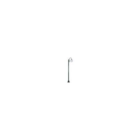 GT-1001 Lisbon Single Sphere Curved Arm Plain Post - Powder Coated Finish / E27