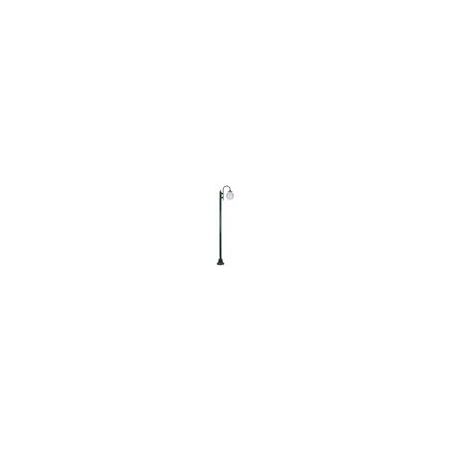 GT-1001 Lisbon Single Sphere Curved Arm Plain Post - Powder Coated Finish / E27
