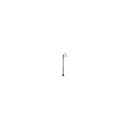 GT-1001 Lisbon Single Sphere Curved Arm Plain Post - Powder Coated Finish / E27