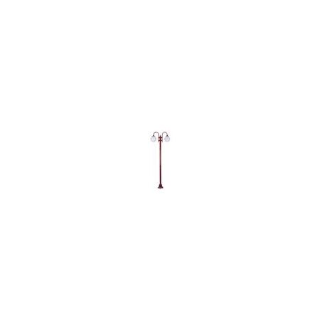 GT-1002 Lisbon Twin Spheres Curved Arms Plain Post - Powder Coated Finish / E27
