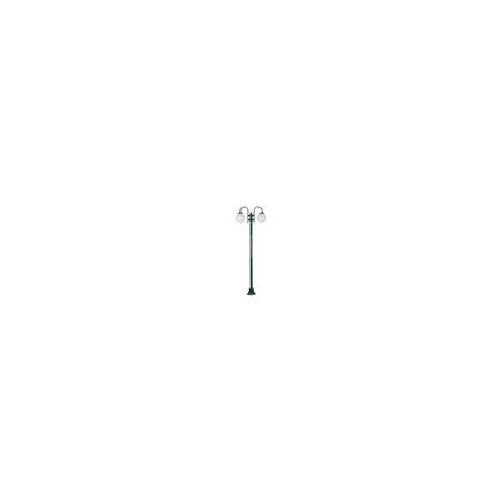 GT-1002 Lisbon Twin Spheres Curved Arms Plain Post - Powder Coated Finish / E27