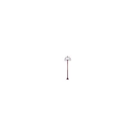 GT-1003 Lisbon Triple Sphere Curved Arms Plain Post - Powder Coated Finish / E27